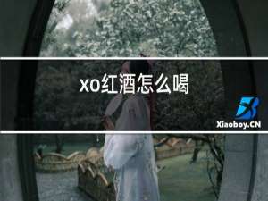 xo红酒怎么喝