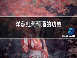 洋葱红葡萄酒的功效