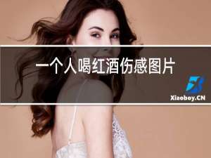 一个人喝红酒伤感图片