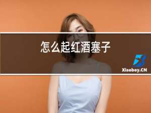 怎么起红酒塞子