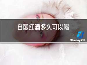 自酿红酒多久可以喝