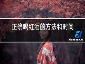 正确喝红酒的方法和时间