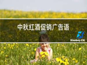 中秋红酒促销广告语