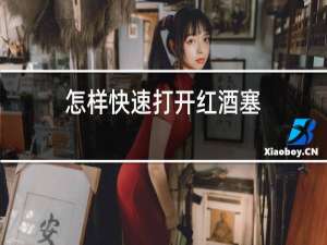 怎样快速打开红酒塞