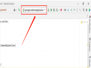 springboot项目右上角选择ProjectNameApplication的配置
