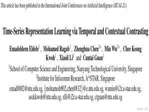 【论文导读】Time-Series Representation Learning via Temporal and Contextual Contrasting（时间和上下文对比的时间序列表示学习）