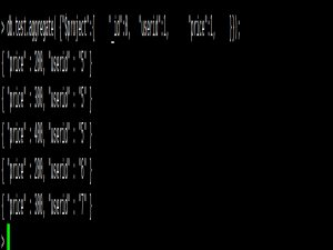 MongoDB使用$project投射表达式查询