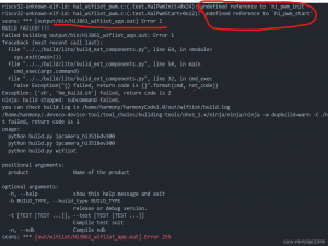 鸿蒙Hi3861开发 Error 255报错undefine reference to ‘hi-pwm_init‘undefine reference to ‘hi-pwm_start‘解决方法