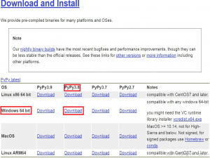 PyPy 安装