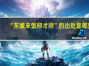 “东坡来饭辩才师”的出处是哪里