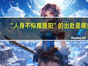 “人身不似雁随阳”的出处是哪里