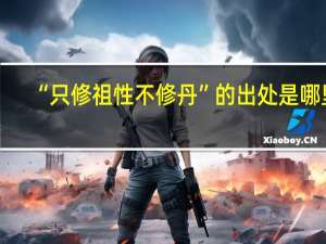 “只修祖性不修丹”的出处是哪里