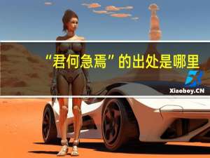“君何急焉”的出处是哪里