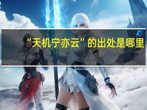 “天机宁亦云”的出处是哪里