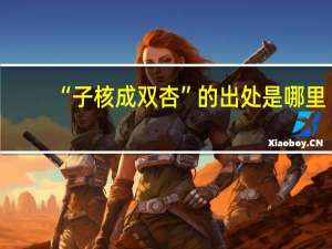 “子核成双杏”的出处是哪里