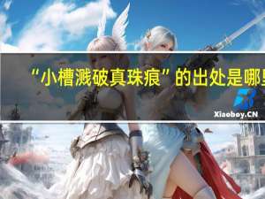 “小槽溅破真珠痕”的出处是哪里