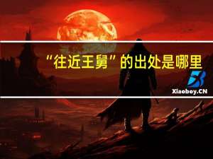 “往近王舅”的出处是哪里