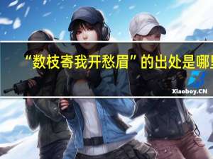 “数枝寄我开愁眉”的出处是哪里