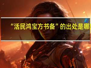 “活民鸿宝方书备”的出处是哪里