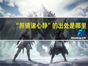 “照镜诸心静”的出处是哪里