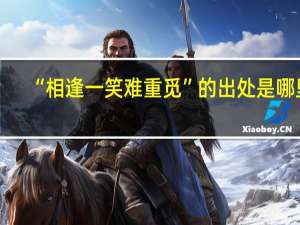 “相逢一笑难重觅”的出处是哪里