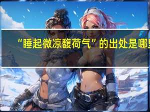 “睡起微凉馥荷气”的出处是哪里
