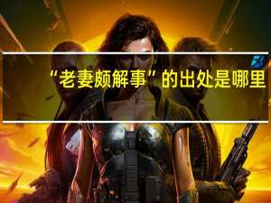 “老妻颇解事”的出处是哪里