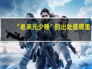 “老来元少睡”的出处是哪里