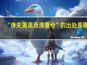 “谗夫蔼蔼而漫著兮”的出处是哪里