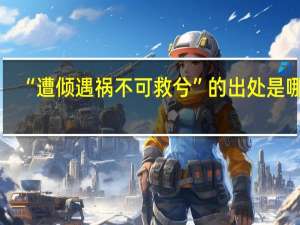 “遭倾遇祸不可救兮”的出处是哪里