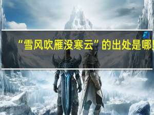 “雪风吹雁没寒云”的出处是哪里