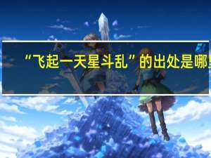“飞起一天星斗乱”的出处是哪里
