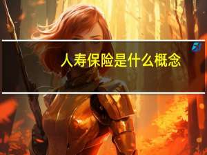 人寿保险是什么概念