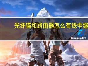 光纤猫和路由器怎么有线中继（光纤猫和路由器怎么连接）