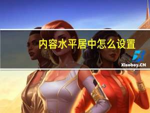 内容水平居中怎么设置