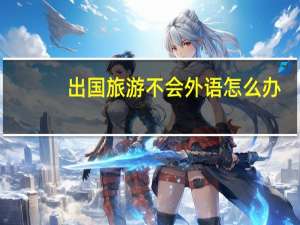 出国旅游不会外语怎么办