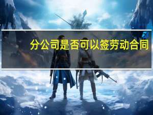 分公司是否可以签劳动合同