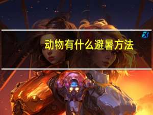 动物有什么避暑方法