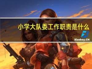 小学大队委工作职责是什么