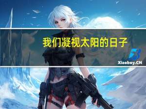 我们凝视太阳的日子