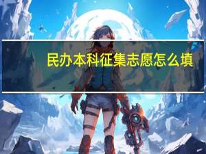 民办本科征集志愿怎么填