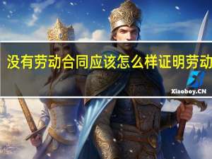没有劳动合同应该怎么样证明劳动关系