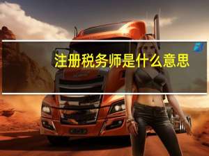 注册税务师是什么意思