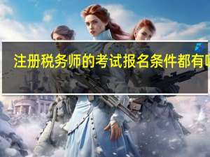 注册税务师的考试报名条件都有哪些