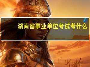 湖南省事业单位考试考什么