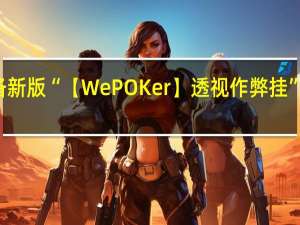 玩家必备新版“【WePOKer】透视作弊挂”其实真的有挂
