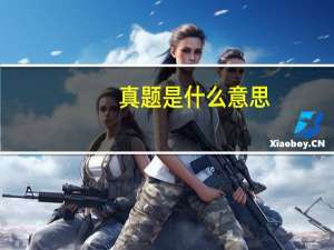 真题是什么意思