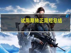 试用期转正简短总结