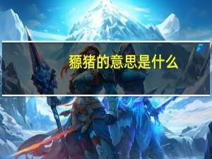 豲猪的意思是什么