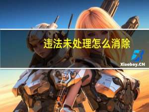 违法未处理怎么消除